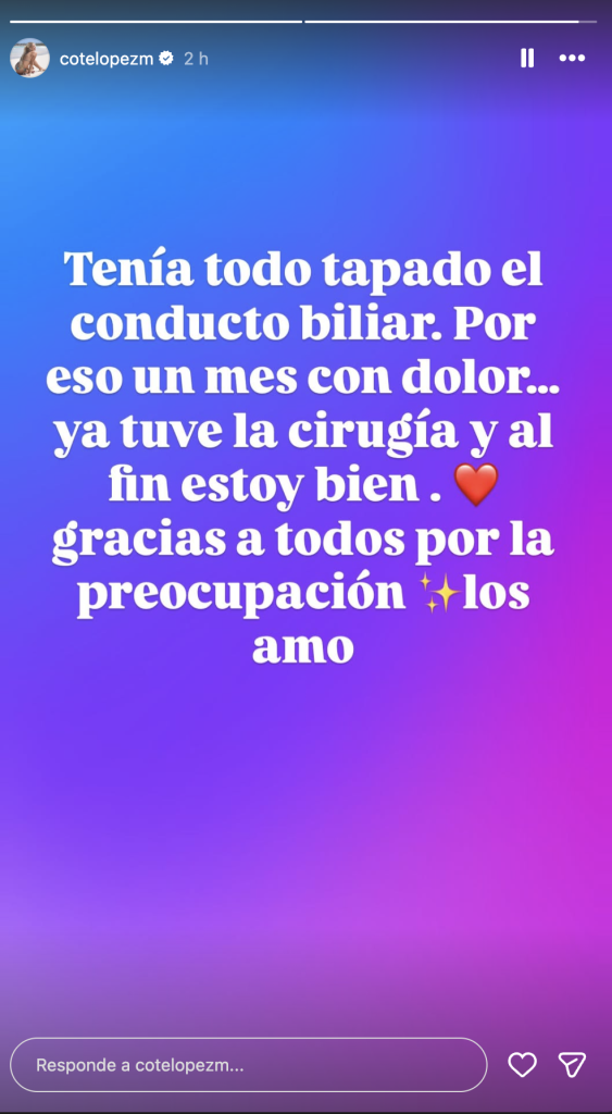 Captura de instagram Coté López
